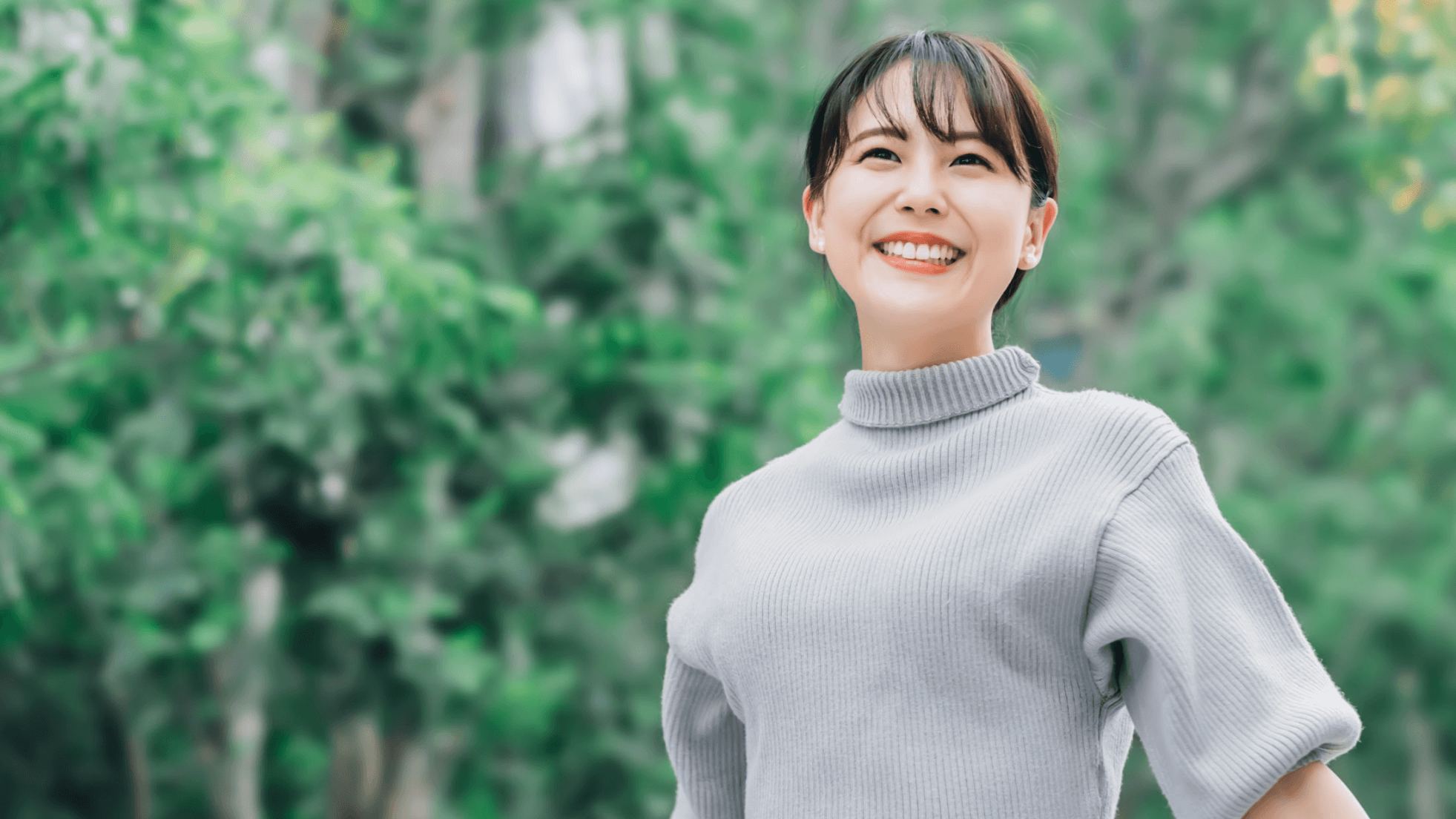 woman smiling